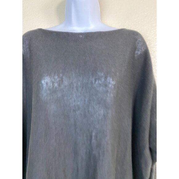 Eskandar Black Knit 100% Linen Knit Sweater One Size Medium Lagenlook Minimalist - Picture 10 of 16